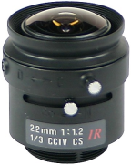 Diverse Videohersteller 47162 - F1,2/2,2mm Weitwinkelobjektiv mit Fokus 