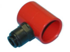 Stratos-Rauchansaugsysteme - Muffe ó mit Kapillaranschluß, ABS, rot