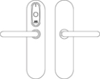 Honeywell Security E9650 - Beschlag mifare, breit, 2 x Drücker