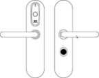 Honeywell Security E9656 - Beschlag mifare, breit, 2 x Drücker