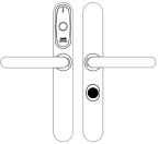 Honeywell Security E8456 - Beschlag LEGIC, schmal, 2 x Drücker