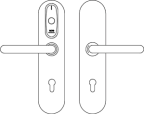 Honeywell Security E8652 - Beschlag LEGIC, breit, 2 x Drücker,