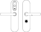 Honeywell Security E8656 - Beschlag LEGIC, breit, 2 x Drücker