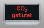 Warnanzeige CO-2-Geflutet